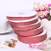 Baking packaging bag binding rope, pastry box ribbon, cake box decoration, red 2.5CM checkered colorful ribbon gift rope Specification image